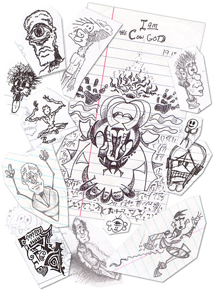 Humor, Horror, and Heavy Metal: Hey Look. More College Doodles, Doodles, Doodles.