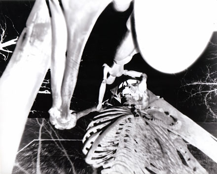 Humor, Horror, and Heavy Metal: Here is Phil Collins attacking a Giant Mutant Skeleton Beasty. Action packed good times.