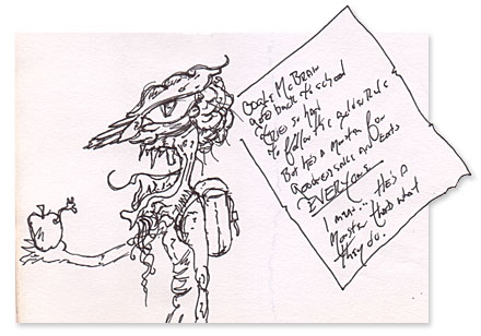 Humor, Horror, and Heavy Metal: Oogle McBrain goes back to school. Damn Brain Monsters. Always throwing off the curve... OF DEATH!!!