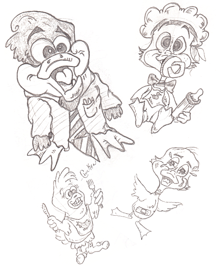 Humor, Horror, and Heavy Metal: Cute widdle ducky-wuckys. Ducks are so cute. Especially when they have ties on and go to work.