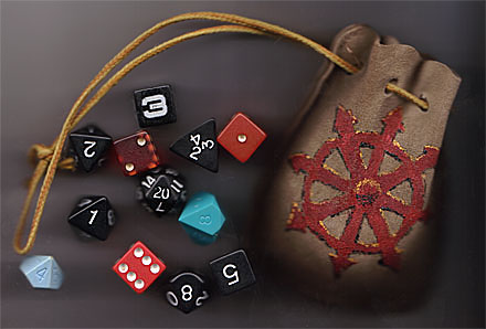 Humor, Horror, and Heavy Metal: These are my Dungeons and Dragons Dice with cool Anarchy symbol painted on. Bet your jealous.