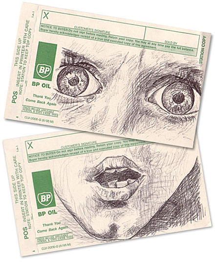 Humor, Horror, and Heavy Metal: Credit Card Slip Art. Look deeply into my eyes.