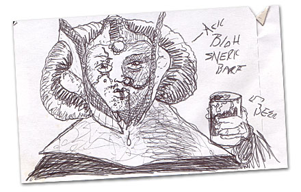 Humor, Horror, and Heavy Metal: A Star Wars punk, drunk, crazy-ass, drooling, babbling, and belching Queen Biytach